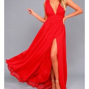 Lulus red evening dress